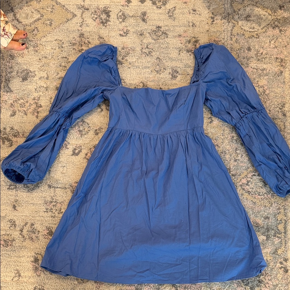 Reformation Blue Smocked Dress